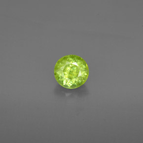 Sphène vert naturelle coupe roude, 1,45 ct, SI