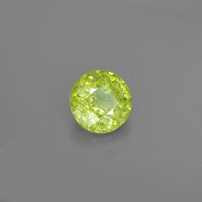 Sphène vert naturelle coupe roude, 1,65 ct, SI