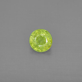 Sphène vert naturelle coupe roude, 1,33 ct, SI
