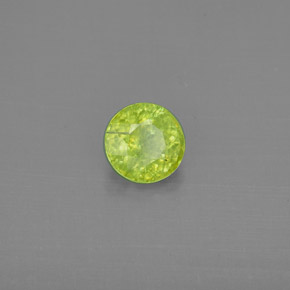 Sphène vert naturelle coupe roude, 1,33 ct, SI