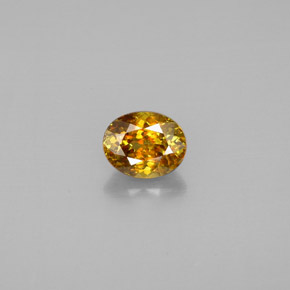 Sphène multicolore naturelle coupe ovale, 1,29 ct, VS