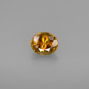 Sphène multicolore naturelle coupe ovale, 1,48 ct, VVS-VS