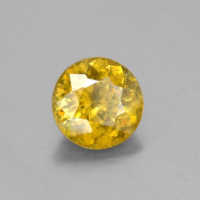 Sphène or naturelle coupe roude, 0,74 ct, SI