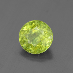 Sphène vert naturelle coupe roude, 1,76 ct, SI