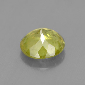 Sphène vert naturelle coupe roude, 1,34 ct, SI