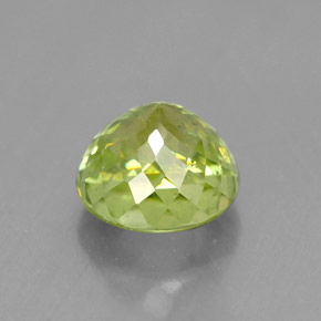 Sphène vert naturelle coupe roude, 1,55 ct, SI