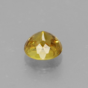 Sphène jaune naturelle coupe roude, 0,55 ct, VVS-VS
