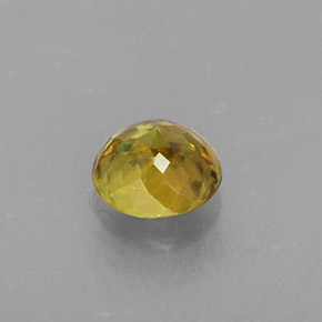 Sphène jaune naturelle coupe roude, 0,41 ct, VS