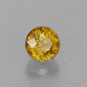 Sphène or naturelle coupe roude, 0,54 ct, VS