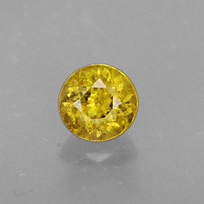 Sphène Jaune doré naturelle Coupe roude, 0.43 ct, VS