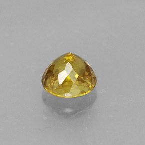 Sphène jaune naturelle coupe roude, 0,43 ct, VS