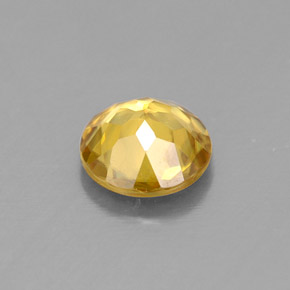 Sphène jaune naturelle coupe roude, 0,64 ct, VS-SI