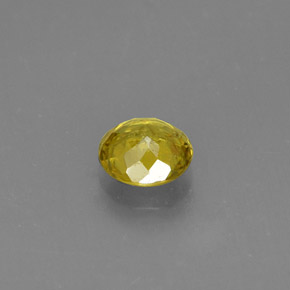 Sphène jaune naturelle coupe roude, 0,51 ct, VS