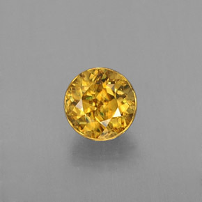 Sphène Jaune doré naturelle Coupe roude, 0.39 ct, VVS-VS