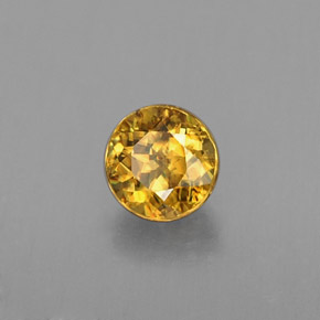 Sphène Jaune doré naturelle Coupe roude, 0.39 ct, VVS-VS
