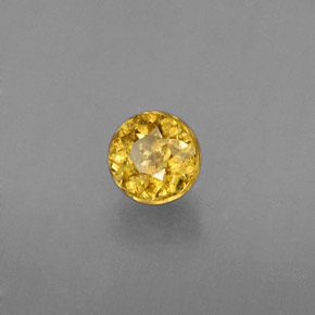 Sphène Jaune doré naturelle Coupe roude, 0.21 ct, VS-SI