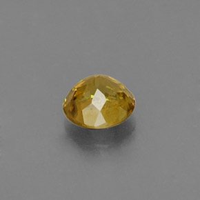 Sphène jaune naturelle coupe roude, 0,43 ct, VS