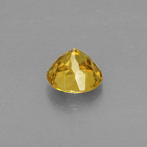 Sphène jaune naturelle coupe roude, 0,49 ct, VVS-VS