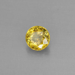 Sphène Jaune doré naturelle Coupe roude, 0.49 ct, VVS-VS