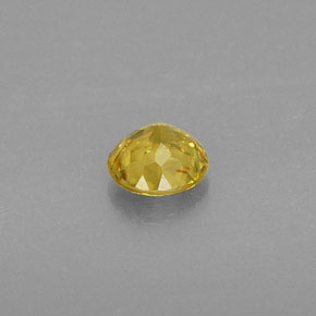 Sphène Jaune doré naturelle Coupe roude, 0.49 ct, VVS-VS