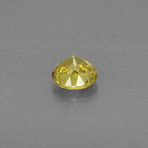 Sphène jaune naturelle coupe roude, 0,50 ct, VVS-VS