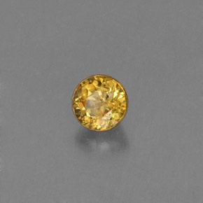 Sphène Jaune doré naturelle Coupe roude, 0.20 ct, VVS-VS