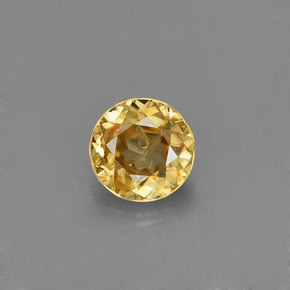 Sphène or naturelle coupe roude, 0,44 ct, VVS-VS