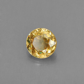 Sphène or naturelle coupe roude, 0,44 ct, VVS-VS