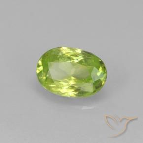 Sphène Vert clair naturelle ovale, 0.85 ct, Opaque