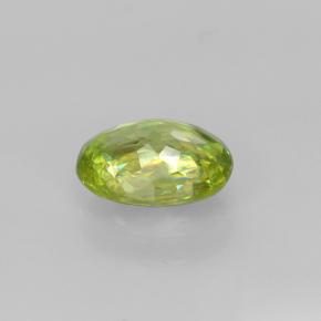 Sphène vert naturelle coupe ovale, 0,85 ct, VS