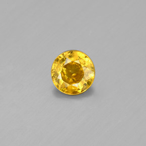 Sphène Jaune doré naturelle Coupe roude, 0.48 ct, SI