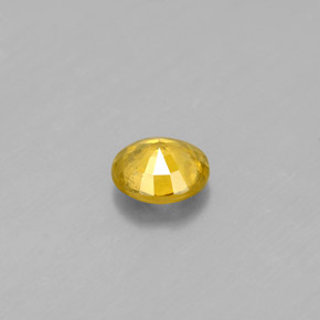 Sphène Jaune doré naturelle Coupe roude, 0.48 ct, SI