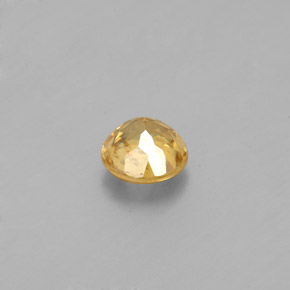 Sphène jaune naturelle coupe roude, 0,55 ct, SI