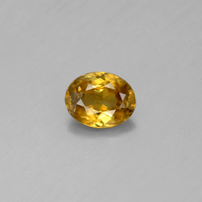 Sphène jaune naturelle coupe ovale, 0,53 ct, VVS-VS