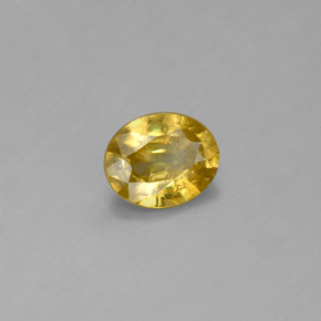 Sphène jaune naturelle coupe ovale, 0,54 ct, SI