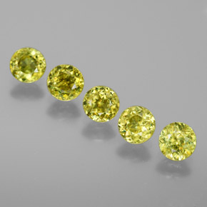 Achetez naturel ct Vert Doré Sphène gems, Coupe roude, En provenance Sri Lanka (Ceylan) chez GemSelect. En stock, livraison internationale!
