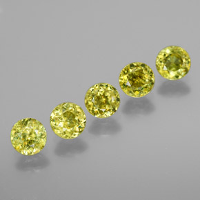 Achetez naturel ct Vert Doré Sphène gems, Coupe roude, En provenance Sri Lanka (Ceylan) chez GemSelect. En stock, livraison internationale!