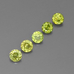 Achetez naturel ct Vert Doré Sphène gems, Coupe roude, En provenance Sri Lanka chez GemSelect. En stock, livraison internationale!