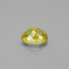 Sphène jaune naturelle coupe ovale, 1,16 ct, VS-SI