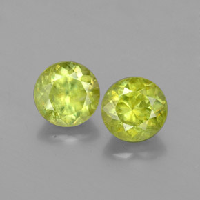 Achetez naturel ct vert sphène gems, coupe roude, en provenance sri lanka (ceylan) chez gemselect. en stock, livraison internationale!