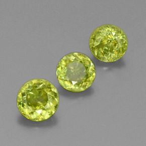 Achetez naturel ct Vert Doré Sphène gems, Coupe roude, En provenance Sri Lanka chez GemSelect. En stock, livraison internationale!