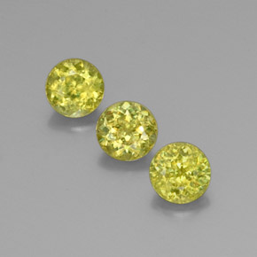Achetez naturel ct Vert Doré Sphène gems, Coupe roude, En provenance Sri Lanka (Ceylan) chez GemSelect. En stock, livraison internationale!