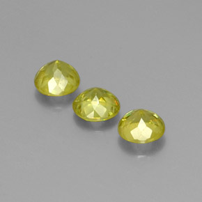 Achetez naturel ct Vert Doré Sphène gems, Coupe roude, En provenance Sri Lanka (Ceylan) chez GemSelect. En stock, livraison internationale!