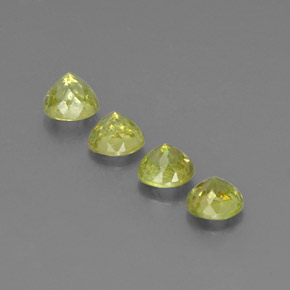 Achetez naturel ct vert sphène gems, coupe roude, en provenance sri lanka (ceylan) chez gemselect. en stock, livraison internationale!