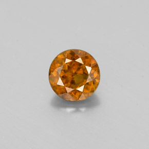 Sphène or naturelle coupe roude, 0,57 ct, VS
