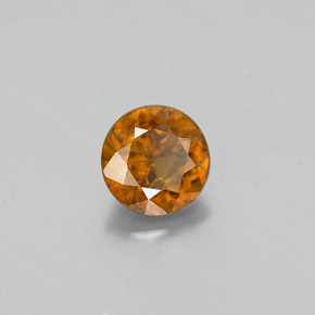 Sphène or naturelle coupe roude, 0,57 ct, VS