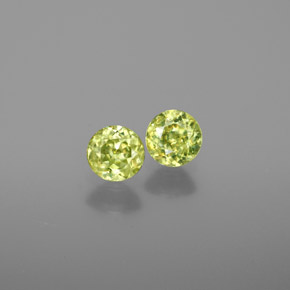 Achetez naturel ct vert doré sphène gems, coupe roude, en provenance sri lanka (ceylan) chez gemselect. en stock, livraison internationale!