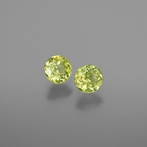 Achetez naturel ct vert doré sphène gems, coupe roude, en provenance sri lanka (ceylan) chez gemselect. en stock, livraison internationale!