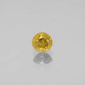 Sphène jaune naturelle coupe roude, 0,44 ct, VS-SI