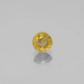 Sphène jaune naturelle coupe roude, 0,44 ct, VS-SI